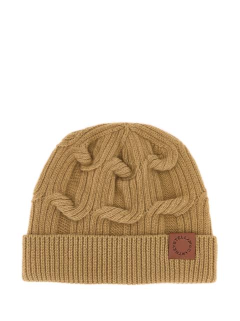 Stella McCartney Camel wool beanie hat