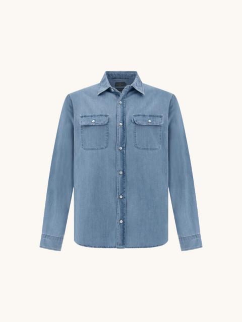 Paul & Shark X‑SOFT OVERSHIRT IN GIZA COTTON DENIM