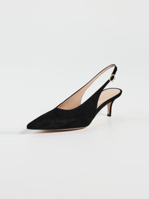 Gianvito Rossi Robbie Sling Camoscio 55mm