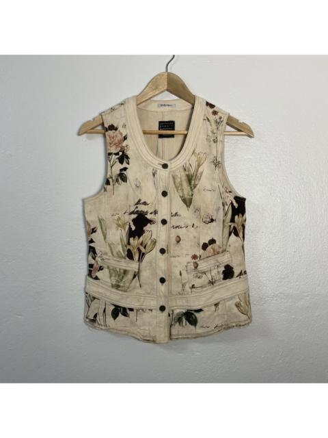 Other Designers Vintage - Vintage D’azur Flowear Motif Button Ups Women Vest