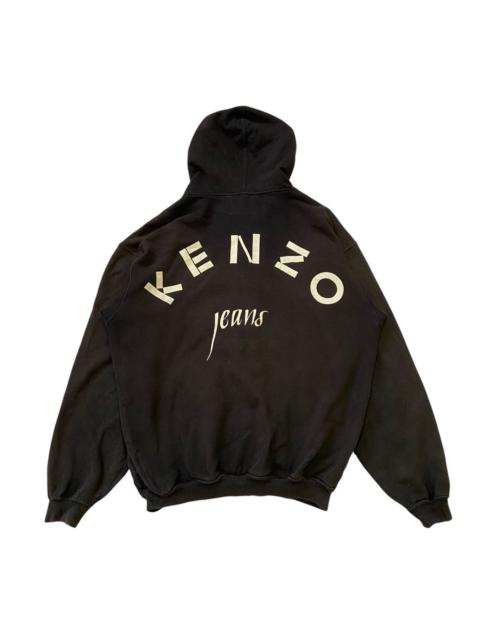 KENZO Vintage 90s Kenzo Jeans Hoodie Zip Up Big Logo Made In Japan