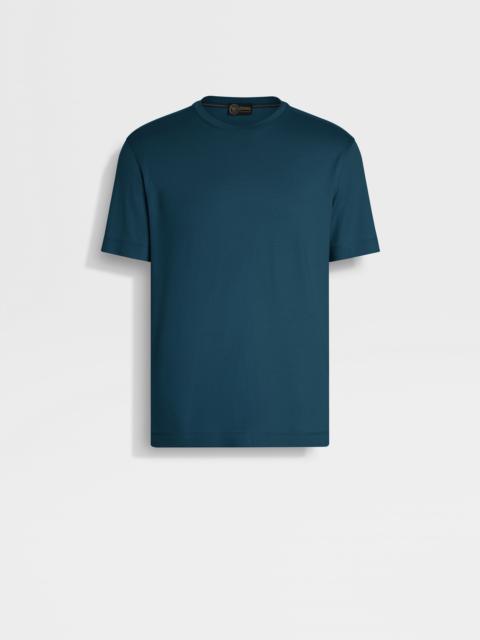 ZEGNA DARK GREEN VELLUS AUREUM T-SHIRT
