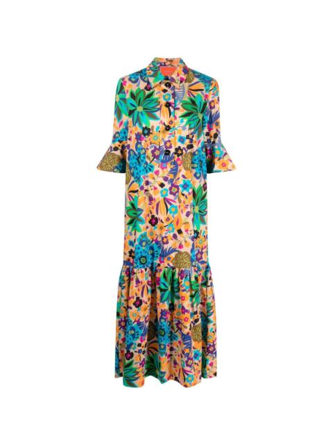 La DoubleJ Artemis graphic-print cotton maxi dress