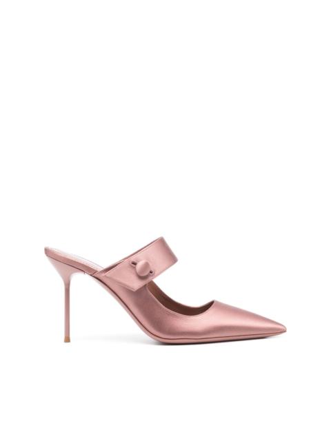 PARIS TEXAS 95mm satin mules