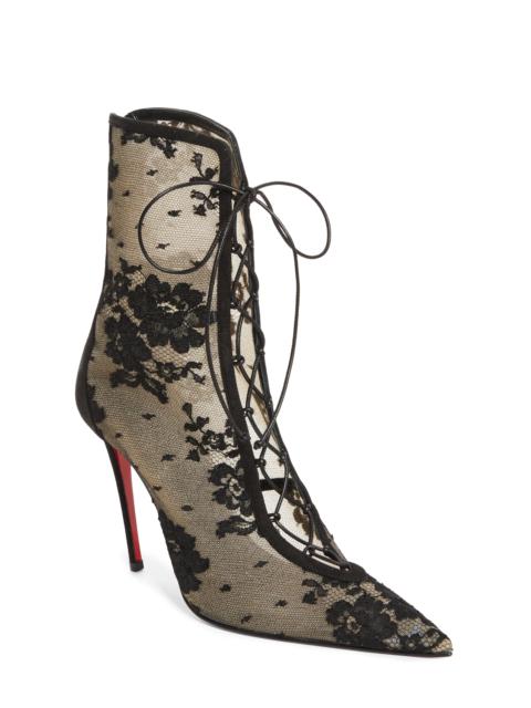 Christian Louboutin Christian Louboutin Lace Bootie in Black at Nordstrom