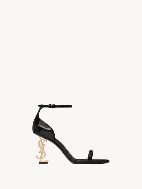 SAINT LAURENT OPYUM SANDALS IN PATENT LEATHER