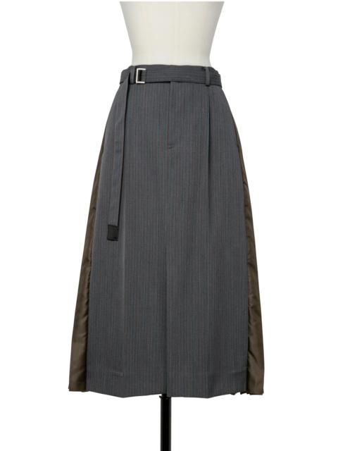 sacai Stripe Doeskin Skirt