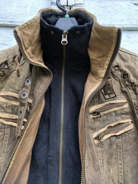 Other Designers Distressed Denim - In The Attic Changeal Stud Distressed Washed Denim Jacket