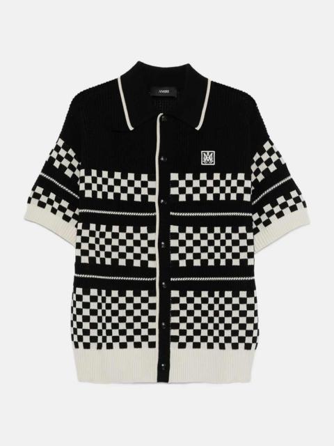 AMIRI AMTOKN1083-001 CHECKERED MESH SHIRT