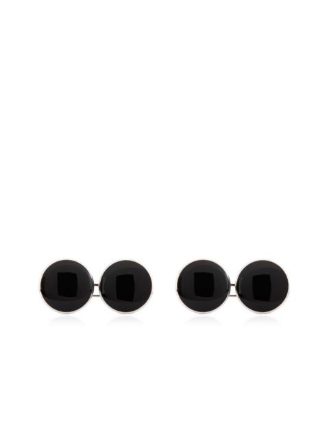 TOM FORD ONYX ROUND CUFFLINKS