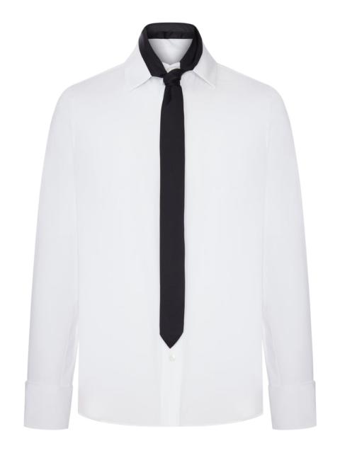 sacai Sacai Men Cotton-Blend Shirt With Integrated Tie