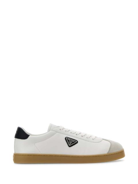 Prada Prada Men White Napa Leather Sneakers