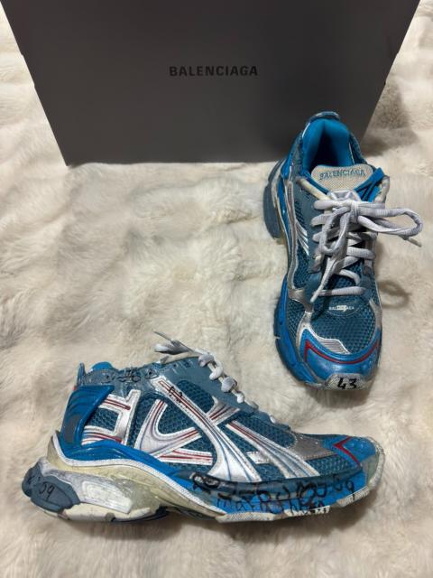 BALENCIAGA Balenciaga Runner "Dad Shoes" with Paint Splatter and Graffiti Details