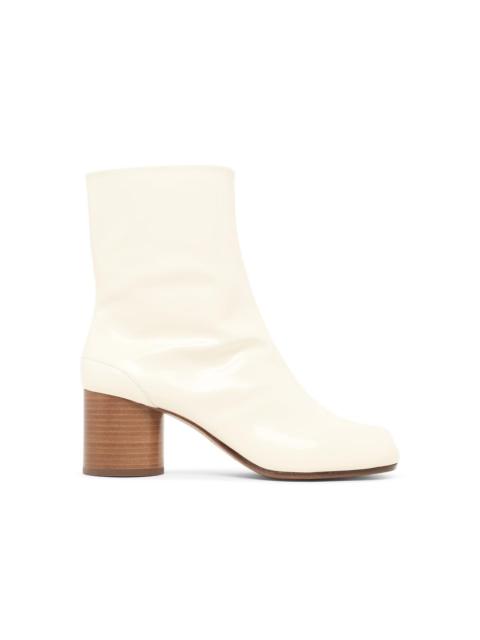 Maison Margiela Maison Margiela 'Tabi' White Leather Ankle Boots Women