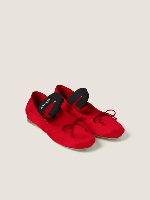 Miu Miu Satin ballerinas
