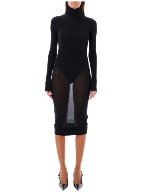 Saint Laurent Jersey Tube Stretch Midi Dress