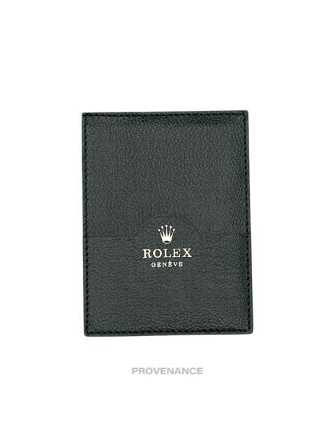 ROLEX Rolex Card Holder Wallet - Green Leather