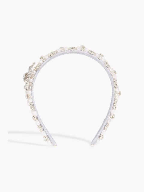 Jennifer Behr Grace crystal and faux pearl headband