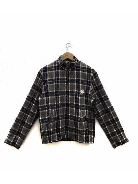 A BATHING APE® A Bathing Ape General Check Pattern Wool Jacket