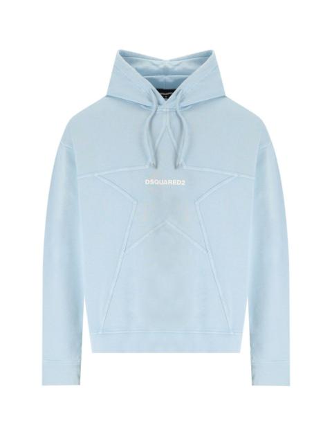 Dsquared2 Relaxed Fit Light Blue Hoodie
