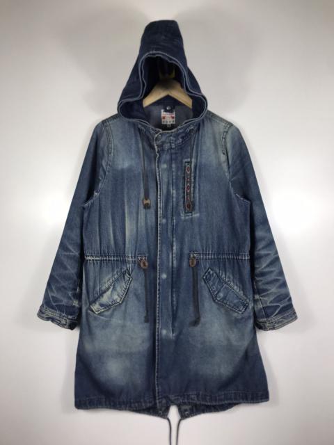 Other Designers Japanese Brand - ⚡️Titicaca Vintage Hooded Denim Ripped Parka Jacket