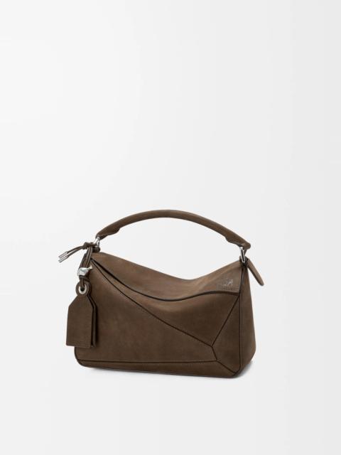 Loewe Small Featherlight Puzzle bag in grained nubuck
