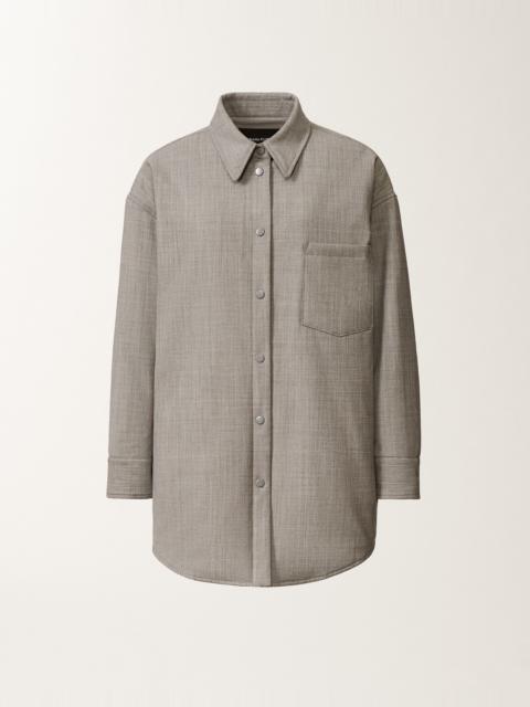 FABIANA FILIPPI Long shirt in bistretch fresh wool with padding