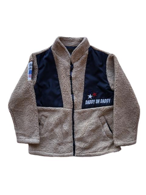 Other Designers Japanese Brand - Vintage Y2K Sherpa Fleece Jacket Big logo Embroidered