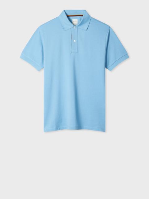 Paul Smith Pale Blue 'Artist Stripe' Placket Polo Shirt