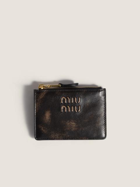 Nappa leather card holder