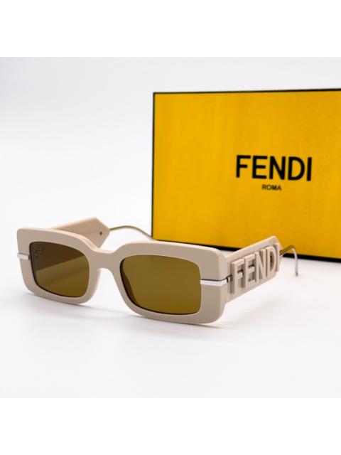 FENDI NEW FENDI SUNGLASSES FE40133I 57E BEIGE WOMEN EYEWEAR FENDI