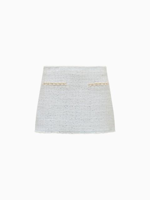 LoveShackFancy Sonda Sequin Tweed Mini Skirt
