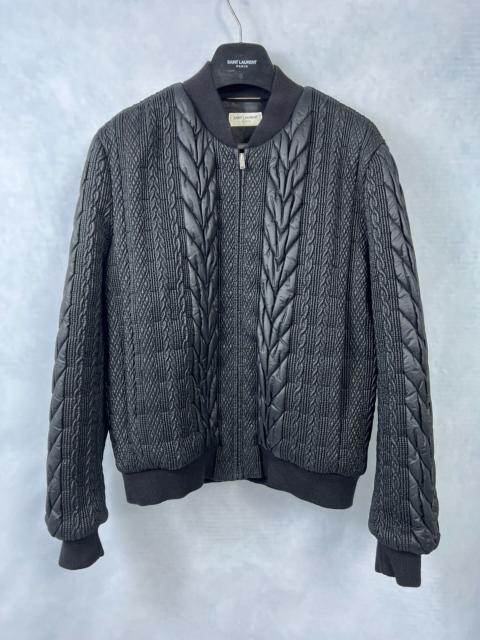 SAINT LAURENT Saint Laurent 21fw Black Varsity Jacket