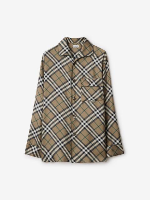 Burberry Check Silk Pyjama Shirt