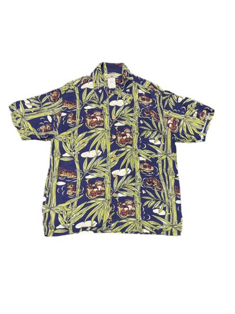 Other Designers Made In Hawaii - Vintage Hawaii rayon shirt bamboo rainforest design