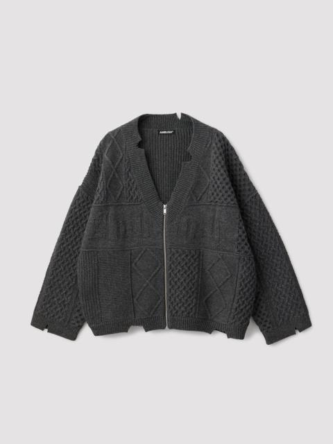 Ambush MENS CABLE ZIP KNIT CARDIGAN