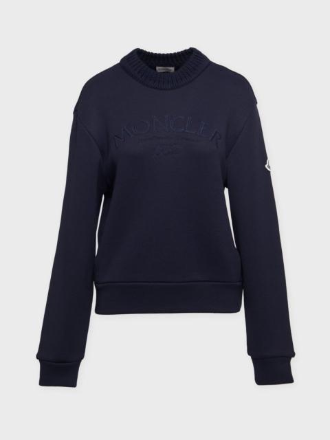 Moncler Sweatshirt Logo Relaxed Navy