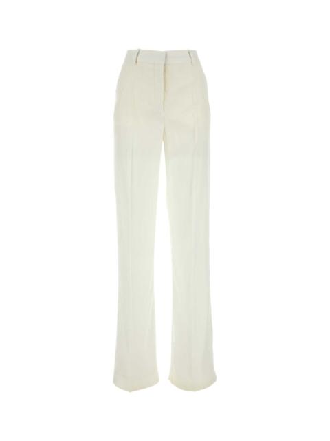 Stella McCartney Stella Mccartney Women White Viscose Wide-Leg Pant