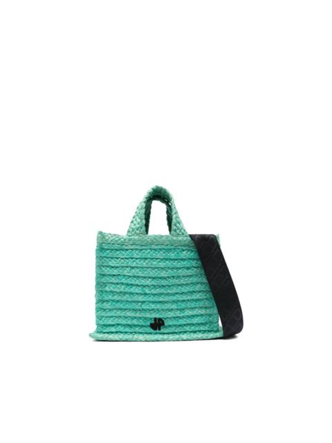 PATOU Patou Green Natural Raffia Tote