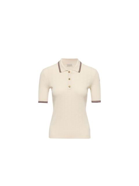 Moncler MONCLER $980 Women's White Ivory Polo Shirt New (Women's siz