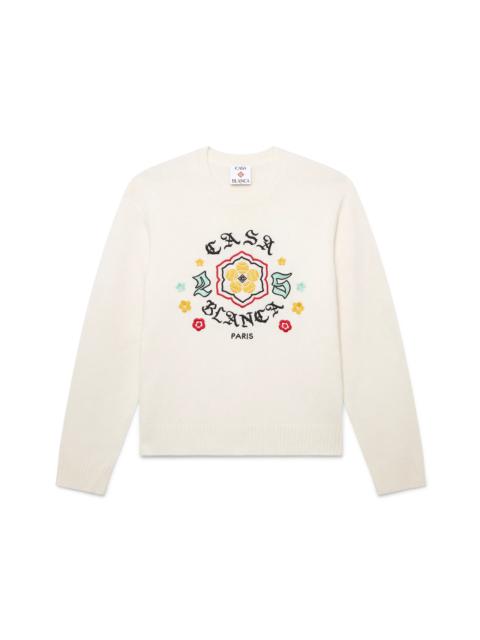 CASABLANCA Emblem Merino Knit Crew Neck | Casablanca Paris