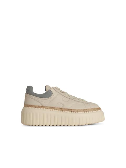 HOGAN Hogan Cream Leather H Stripes H6' Sneakers