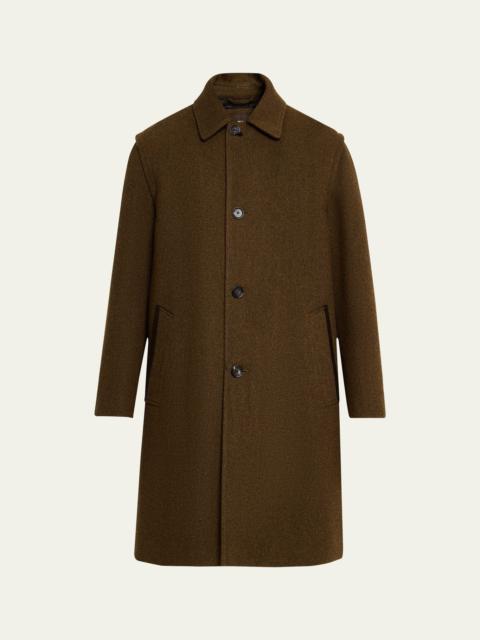 Men's Savile Single-Breasted Overcoat