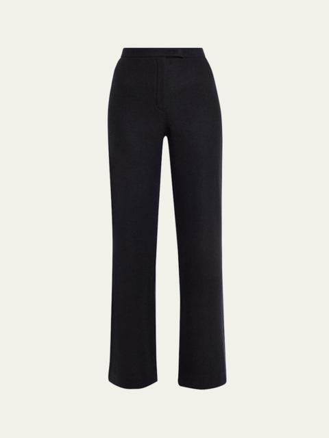 Loro Piana Robin Wool-Cashmere Straight-Leg Pants