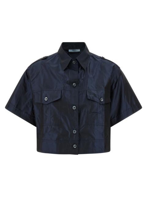 Prada Prada Women Cropped Taffeta Shirt