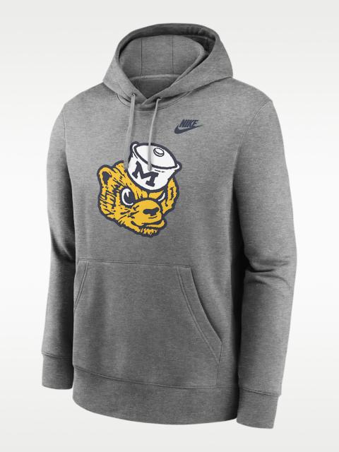 Nike Michigan Wolverines Legacy Club Primary Logo Men's Nike College Pullover Hoodie
