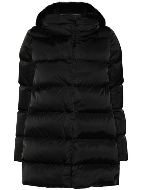 Herno Herno Women A-Shape Down Jacket In Satin And Lady Alternative Fur
