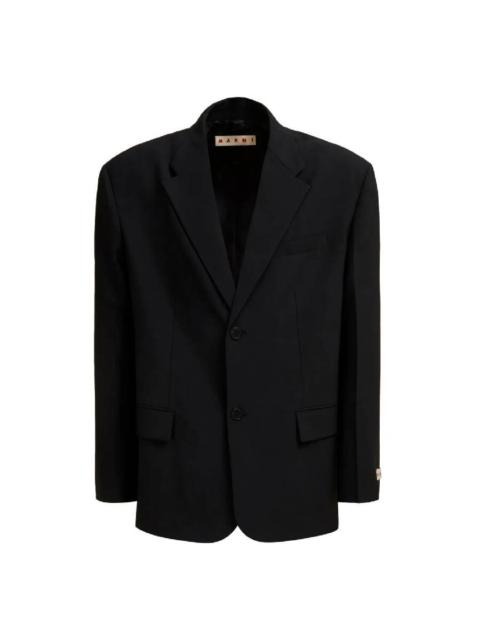 Marni Marni Logo Embroidered Single Breasted Blazer, Brand Size 48 ( US Size 38 )