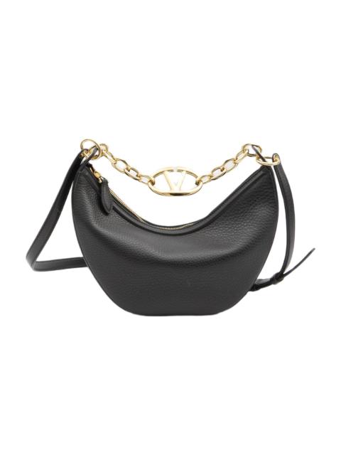 Valentino Small Vlogo Moon Hobo Bag
