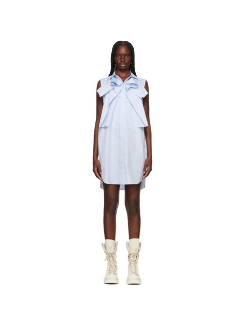 sacai Blue & White Poplin Minidress